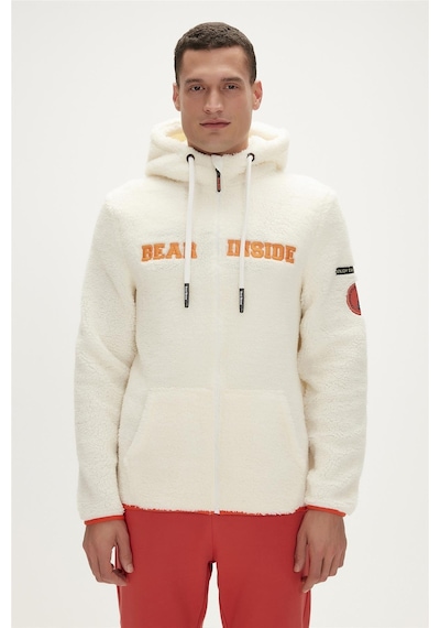 Bad Bear Shaggy Plush Full-zip Marshmallow Beyaz Peluş Erkek Kapüşonlu Sweatshirt-beyaz Beyaz
