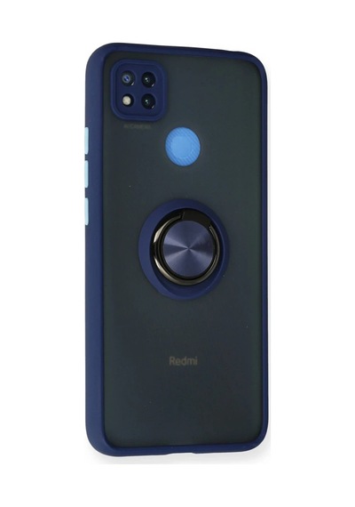 Xiaomi Redmi 9c Kılıf Montreal Yüzüklü Silikon Kapak - Lacivert 0.2M-Çok Renkli