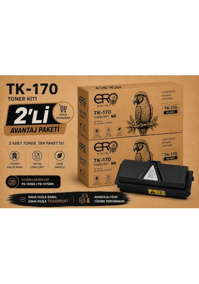 Kyocera Fs-1320 Uyumlu, Toner - 2'li  Paket