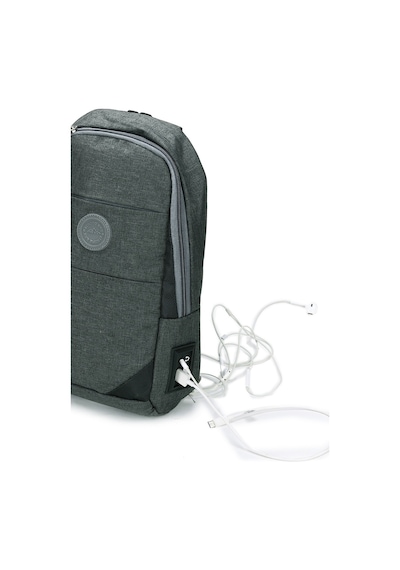 Strong Kulaklık Çıkışlı Tek Kol Göğüs Ve Sırt Çantası ,çapraz Çanta Body Bag Tk02 Füme
