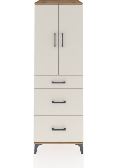 Kronos Dolap 2 Raflı 3 Çekmeceli 2 Kapaklı 60x59x182 Çam-aytaşı Atlas Çam