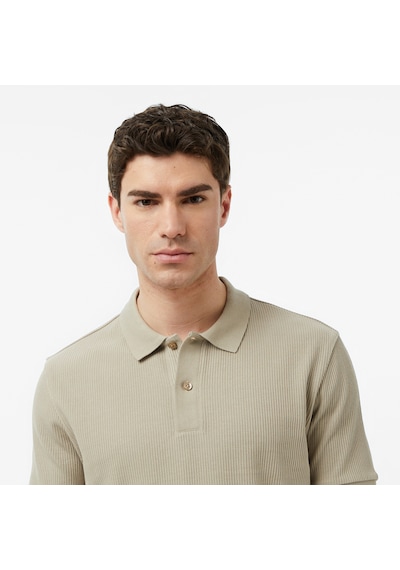 Nautica Erkek Bej Slim Fit Polo Yaka T-shirt Düz K65302t Bej