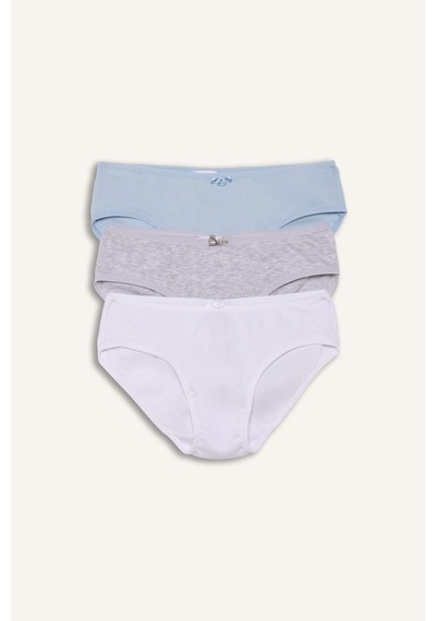 Defacto Ribana 3lü Slip Külot Kız Çocuk H0164a826spwt34 Beyaz-wt34