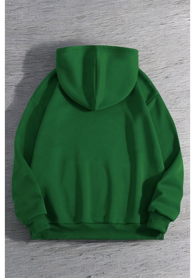 Special Agent Baskılı Oversize Sweatshirt Yeşil