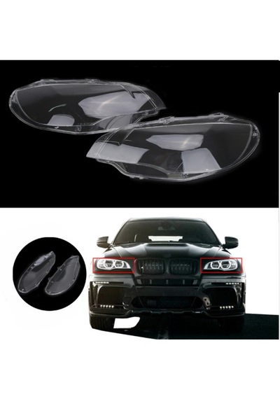 BMW X6 E71 Sağ Sol Far Camı Seti 20112014 Arası