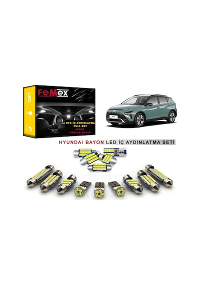Hyundai Bayon İç Aydınlatma Ampul Seti Femex Parlak Beyaz