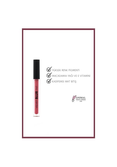 Note Cosmetics Velvet Blur Tint Kadife Bitişli Nemlendirici Mat Ruj - 02 Rose Dusk - Pembe