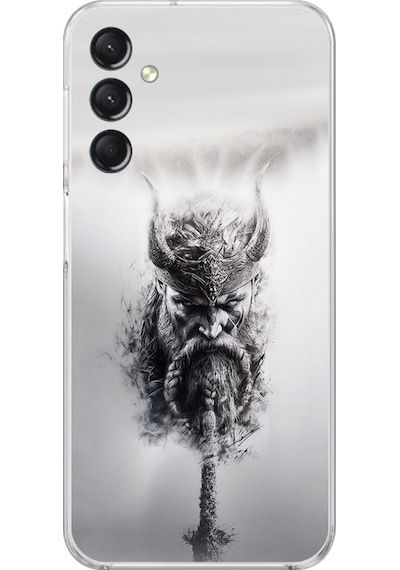 Samsung Galaxy A24 Uyumlu Şeffaf Kılıf Nordic 2 Tasarımlı