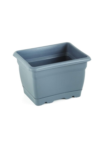 V600 Villa Balkon Saksı Tabaklı 21cm, 2,75 Litre Antrasit