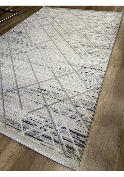 Hoom Rugs Marsilya Dv306 Grey Navy Modern Salon Halısı Gri Mavi