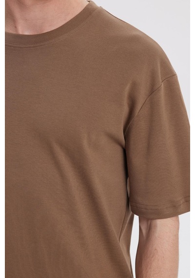 Tudors Unisex Oversize Geniş Kesim %100 Pamuk Yumuşak Dokulu Basic Bisiklet Yaka Kahverengi Tişört-35181 Kahverengi Tudors Unisex Oversize Geniş Kesim %100 Pamuk Yumuşak Dokulu Basic Bisiklet Yaka Kahverengi Tişört-35181 Kahverengi