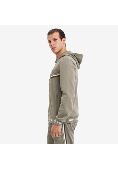 Lescon Haki Erkek Fermuarlı Kapüşonlu Sweatshirt 26n-1130