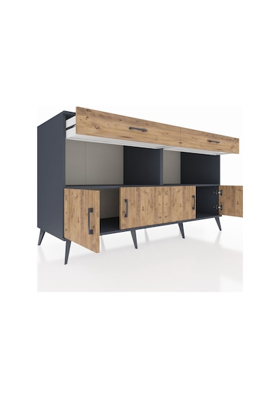 Kronos Konsol 2 Raflı 2 Çekmeceli 4 Kapaklı 176x59x99 Antrasit-ça Antrasit-çam Kronos Konsol 2 Raflı 2 Çekmeceli 4 Kapaklı 176x59x99 Antrasit-ça Antrasit-çam