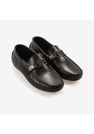 Mocassini Hakiki Deri Tokalı Erkek Loafer M584 Siyah