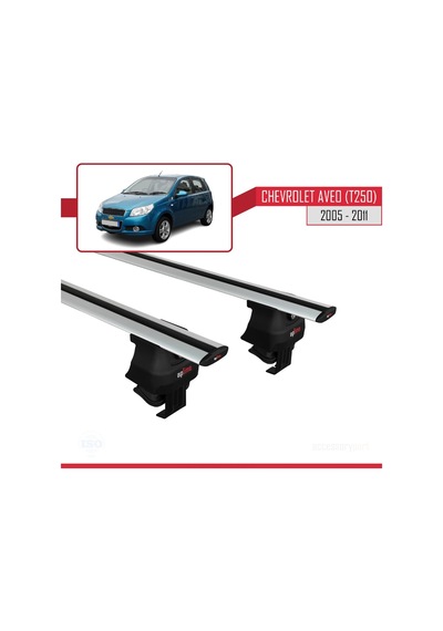 Chevrolet Aveo T250 Hatchback 2005-2011 Arası İle Uyumlu Ace-4 Ara Atkı Tavan Barı Gri