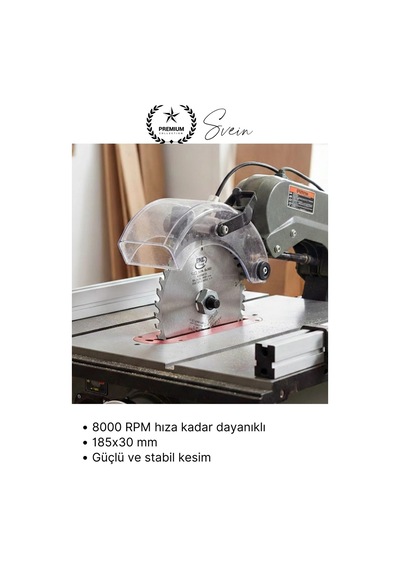 Testere 185 Mm 40 Diş Ahşap Kesim Daire Testere Diski Mdf Ve Sunta İçin Profesyonel Hassas 40t