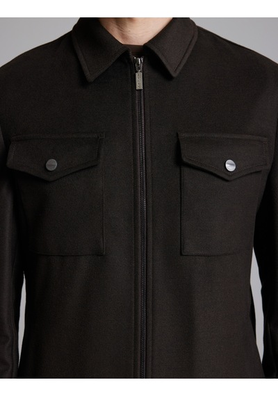 Pierre Cardin Kahverengi Regular Fit Fermuarlı Ceket 50327909-vr029