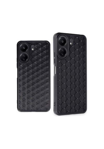 Xiaomi Redmi 13c Uyumlu Kılıf Petek Silikon Kapak - Siyah