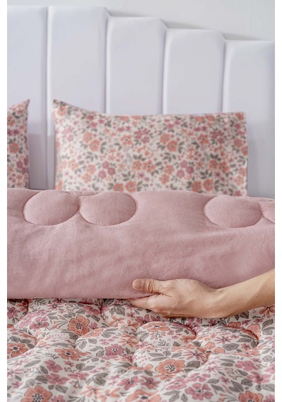 Rivaistanbul Pembe Bahar Çift Kişilik Çift Taraflı Kapitone Yorgan 200x215 Cm Pembe