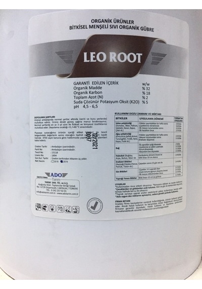 Leo Root Bitkisel Menşeli Sıvı Organik Gübre 20 L