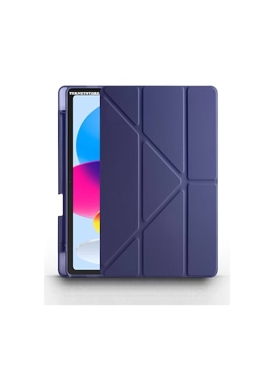 Apple Uyumlu iPad  11 A16 2025 10. Nesil 10.9 Kılıf Katlanır Kalem Bölmeli Silikon Standlı Uyku Modlu Akıllı Kapak