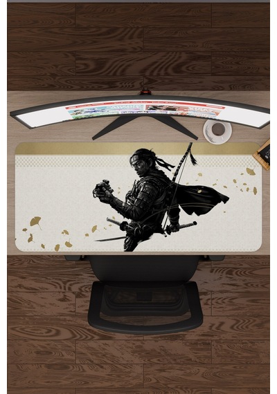 Ghost Of Tsushima Kaymaz Dikişli Kauçuk Oyuncu Mousepad V1 - 90x40 Xxl Gaming Mouse Pad Fare Altlığı