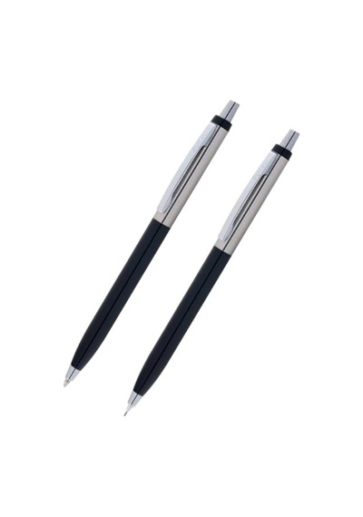 Scrıkss 51 Tükenmez Kalem & Versatik Kalem Siyah Kristal Kutulu Set