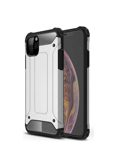 Kilifone - Apple Uyumlu iPhone 11 Pro Max - Kılıf Çift Katman Zırh Tank Crash Military Kapak - Gri