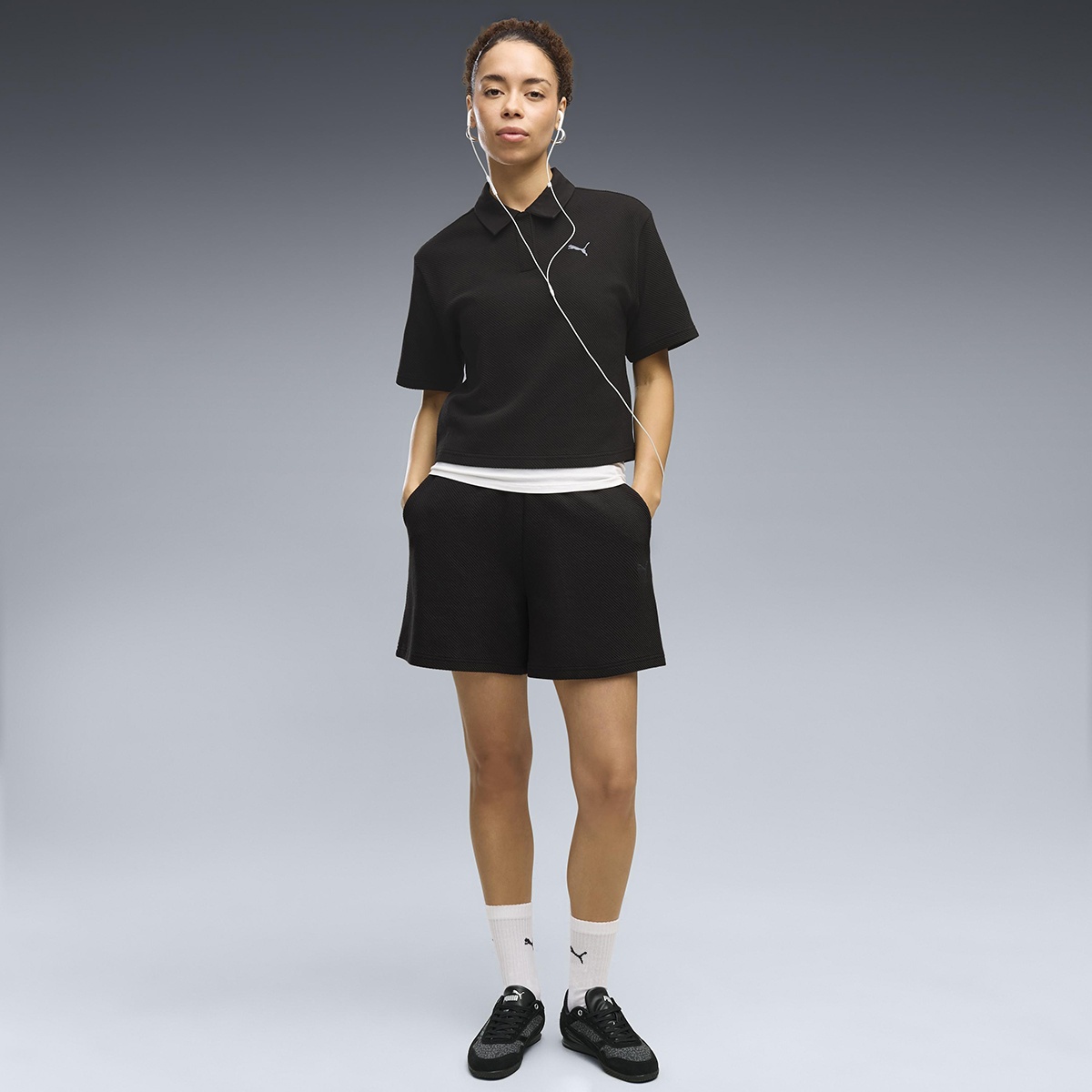Puma Class Polo Kadın Siyah Günlük Stil Polo Yaka T-shirt 69401401