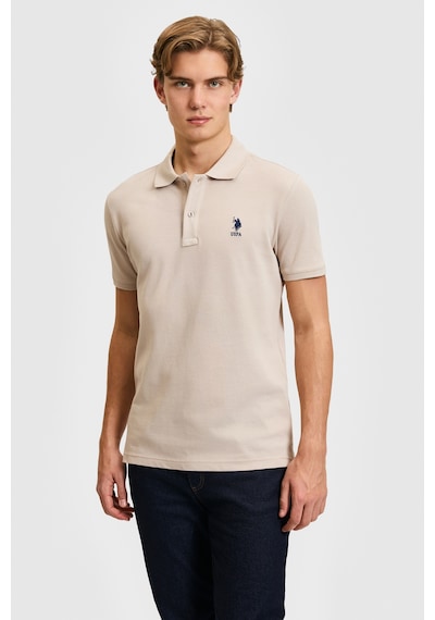 U.S. Polo Assn. U.s. Polo Assn. Erkek Taş Tişört Basic 50322304-vr049 Taş Rengi