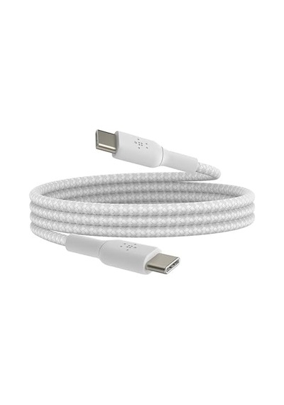 0.5ft Braided Usb-c To Usb-c Cable For 16, 16 Pro, 16 Pro Max, 16 Plus, 15, Galaxy S24, S23, Note10, 9, 8, İpad Pro & More -