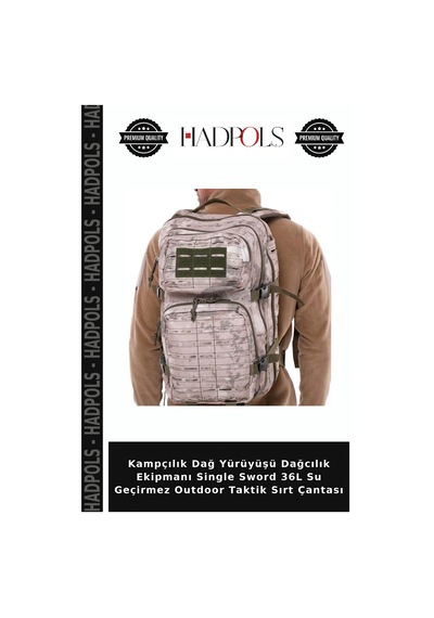 Hadpols Kampçılık Dağ Yürüyüşü Dağcılık Ekipmanı Single Sword 36l Su Geçirmez Outdoor Taktik Sırt Çantası Çok renkli