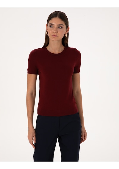 Pierre Cardin Kadın Vişne Kazak /triko 50316341-vr223 Vişne