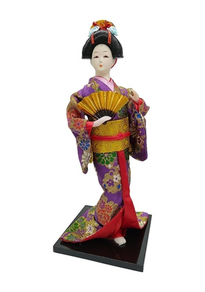 Japon Kimonolu Geyşa Bebek Kabuki Biblo 30 Cm No.14 Anime
