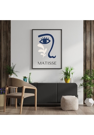 Mavinin Güzelliği Matisse Duvar Tablosu Çerçeveli 2'li Set Siyah Renk 21 X 30 Boyut/ebat