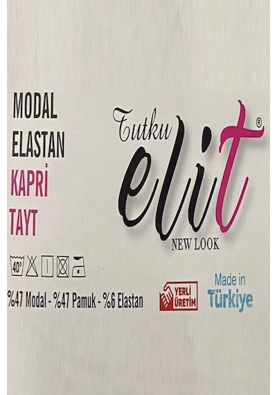 Tutku Elit Kadın Modal Likralı Kapri Tayt 2102 - 1 Adet 001