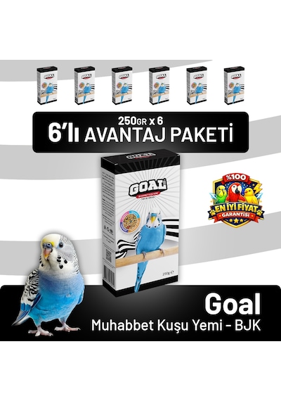 Goal Muhabbet Kuşu Yemi/bjk 250 G - 6 Adet 250 G