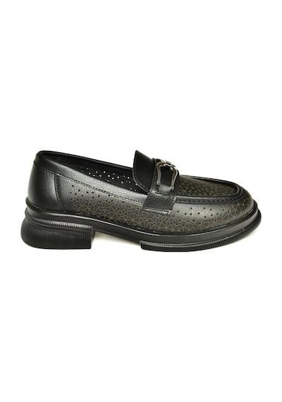 Fox Shoes U704126509 Siyah Loafer Makosen Kadın Ayakkabı Siyah