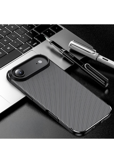Apple Uyumlu iPhone 17 Air Kılıf Zore Negro Silikon Kapak Siyah