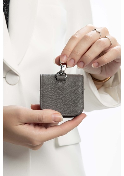 Tamer Tanca Unisex Hakiki Deri Gri Airpods Kılıfı Cuzdan 995 230250 Aırpods Sk23/24 Grı Fltr Gri