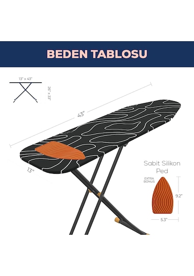 Perilla Tbtl-01 Happhom 4 Katmanlı 8 Kademeli Mono Ütü Masası 33 138cm Diğer