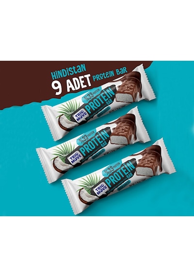 Trio Move Çikolata Kaplamalı Protein Bar-hindistan Cevizli Ve Sütlü Çikolatalı Protein Bar 9 x 50 G