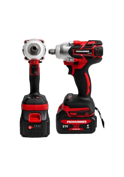 Prohummer Ph338 Profesyonel Kömürsüz Akülü Kırmızı 6lı Set - 21v 4ah Kırıcı Delici, Somun Sıkma, Vidalama, Avuç Taşlama, Dal Budama Makası, Dal Testeresi