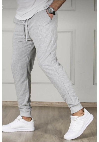 Blackjack Giyim Blackjackgiyim Erkek Gri Slim Fit Jogger Eşofman Altı gri