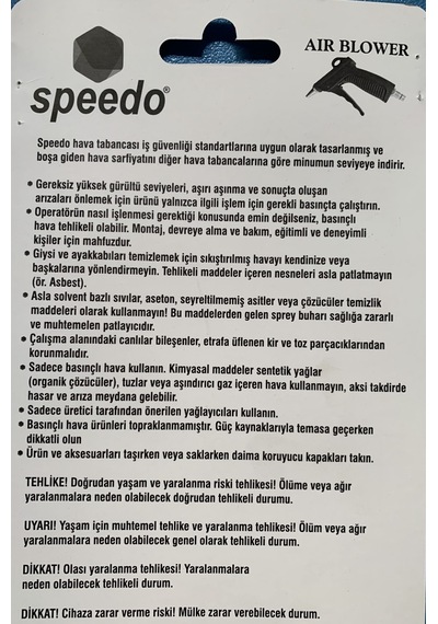 Speedo Spd101 Hava Tabancası