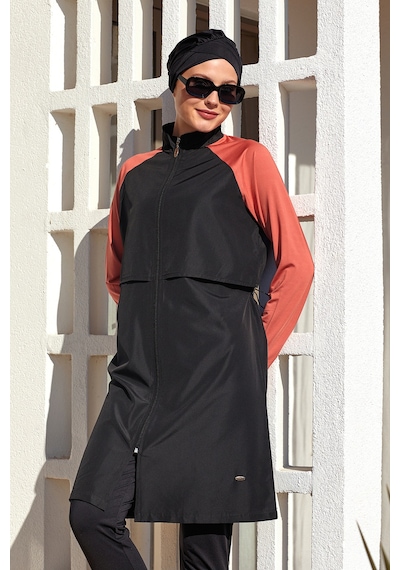 Adasea Reglan Kol Tam Kapalı Tesettür Mayo Debbıe 1405 Tarçın Tarçın