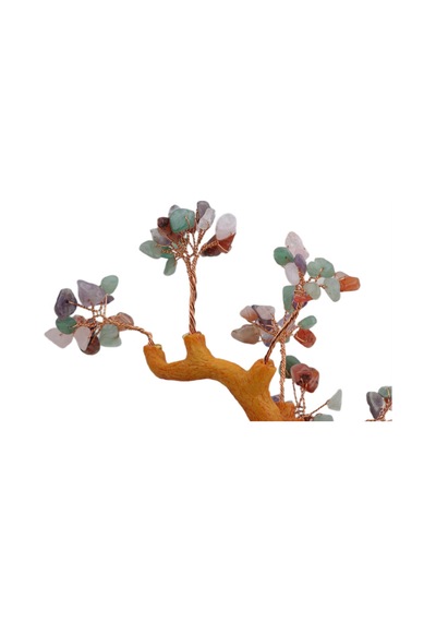Feng Shui Doğal Kuvars Taşlı Bonsai Şans Bereket Çakra Meditasyon Ağacı Biblo Ev Ofis Hediyesi Mdl 1