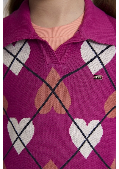U.s. Polo Assn. Kız Çocuk Fuşya Kazak /triko 50314353-vr023 Fusya
