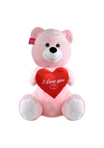 1028P Oturan Sevimli Ayı Pembe 80 cm