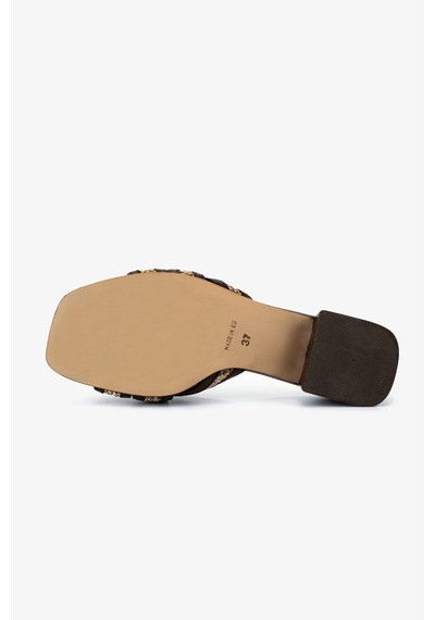 Valmenti Kadın Deri & Tekstil Kahverengi Topuklu Terlik 1141 932 Bn Trlk Y26 Brown Leather
